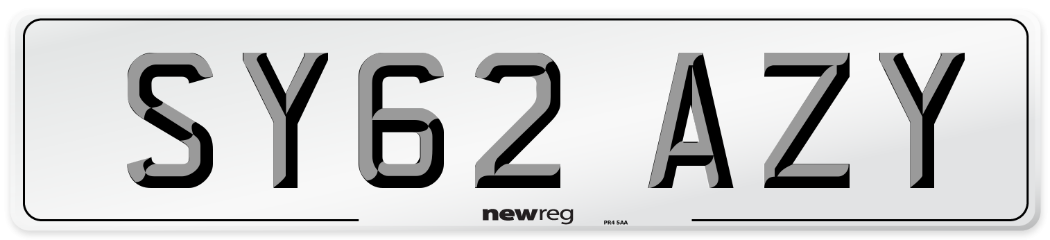 SY62 AZY Number Plate from New Reg